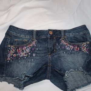Embroidered American Eagle Shorts
